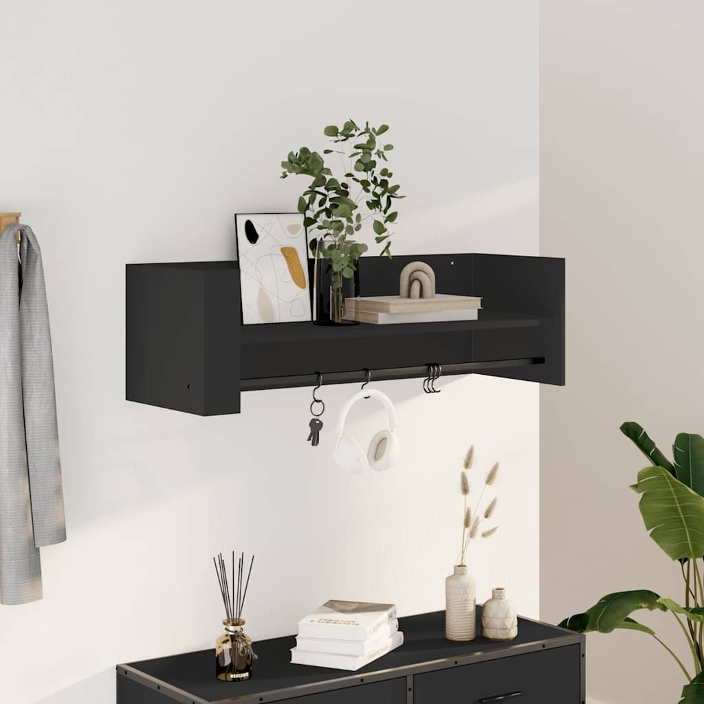 Estante de pared 2 uds madera ingeniería gris Sonoma 38x12x38cm