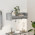 Estante de pared 2 uds madera ingeniería gris Sonoma 38x12x38cm