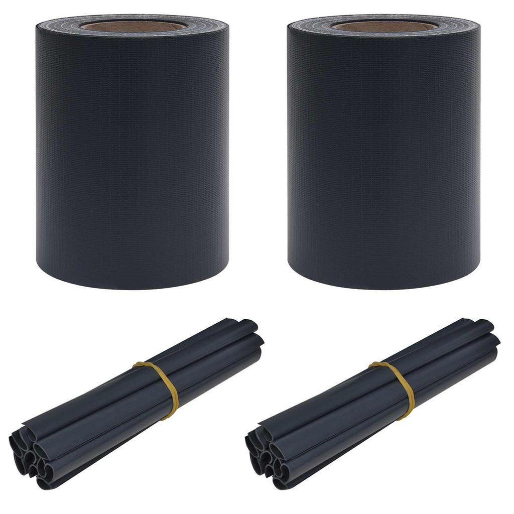 Pantallas de Privacidad para el Jardín 2 pcs Gris oscuro PVC