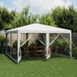 Carpa para fiestas 10 paredes de malla HDPE gris antracita 6x4m