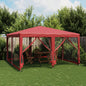 Carpa para fiestas 10 paredes de malla HDPE gris antracita 6x4m