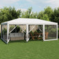 Carpa para fiestas 10 paredes de malla HDPE gris antracita 6x4m