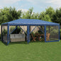 Carpa para fiestas 10 paredes de malla HDPE gris antracita 6x4m