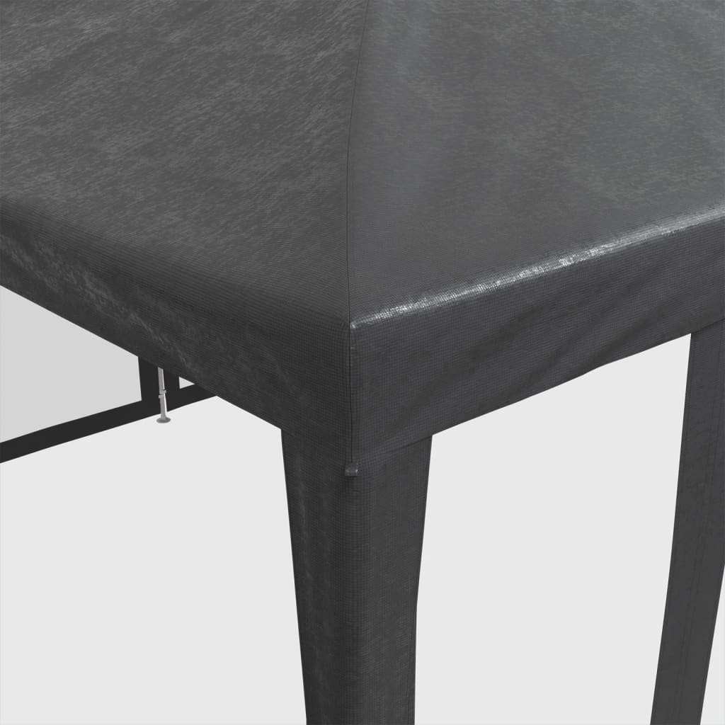 Carpa para fiestas 10 paredes de malla HDPE gris antracita 6x4m