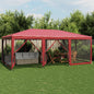 Carpa para fiestas 10 paredes de malla HDPE gris antracita 6x4m