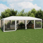 Carpa para fiestas 12 paredes de malla HDPE gris antracita 8x4m
