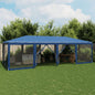 Carpa para fiestas 12 paredes de malla HDPE gris antracita 8x4m