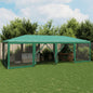Carpa para fiestas 12 paredes de malla HDPE gris antracita 8x4m
