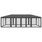 Carpa para fiestas 12 paredes de malla HDPE gris antracita 8x4m