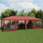 Carpa para fiestas 12 paredes de malla HDPE gris antracita 8x4m