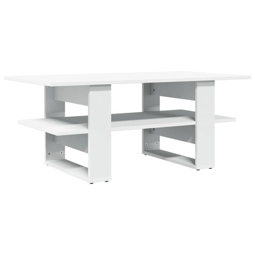 Engineered wood coffee table white 102x55x42 cm
