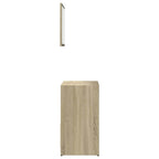 Set de muebles de baño 2 pzas madera contrachapada roble Sonoma
