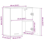 Armario colgante "Lyon" roble Sonoma 60x31x60 cm madera de ingeniería