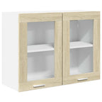 Vitrina colgante "Lyon" roble Sonoma 80x31x60 cm madera de ingeniería