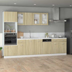 Vitrina colgante "Lyon" roble Sonoma 80x31x60 cm madera de ingeniería