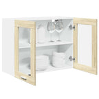 Vitrina colgante "Lyon" roble Sonoma 80x31x60 cm madera de ingeniería
