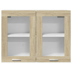 Vitrina colgante "Lyon" roble Sonoma 80x31x60 cm madera de ingeniería