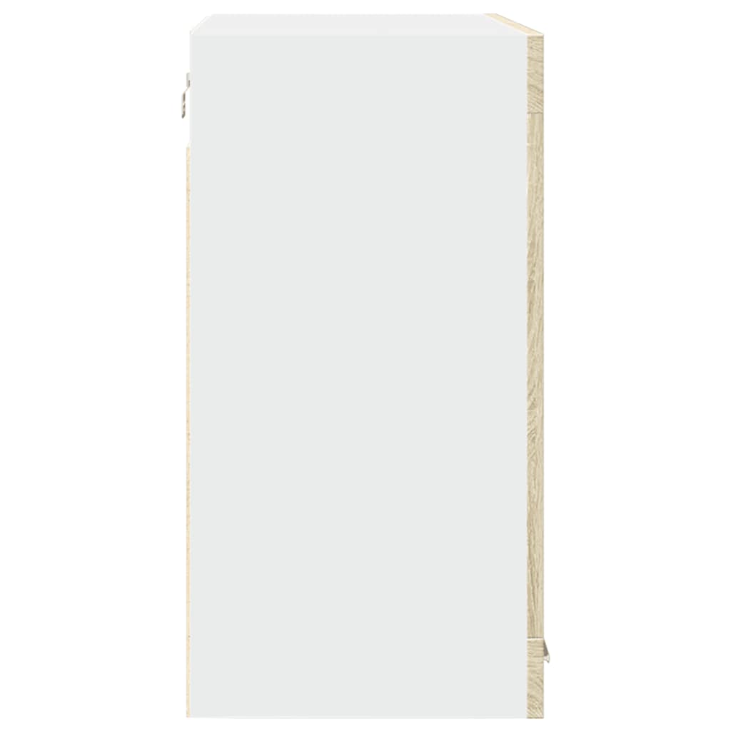 Vitrina colgante "Lyon" roble Sonoma 80x31x60 cm madera de ingeniería