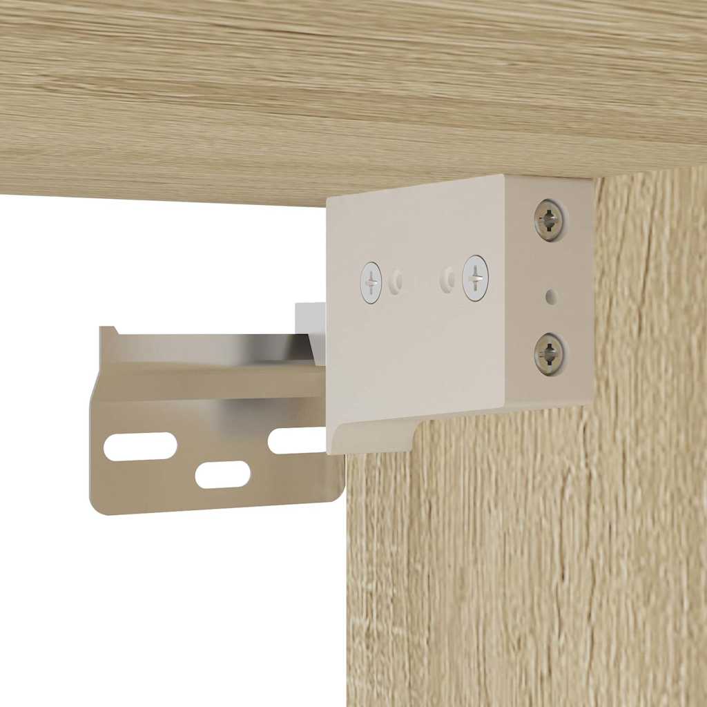 Vitrina colgante "Lyon" roble Sonoma 80x31x60 cm madera de ingeniería