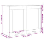 Vitrina colgante "Lyon" roble Sonoma 80x31x60 cm madera de ingeniería