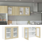 Vitrina colgante "Lyon" roble Sonoma 80x31x60 cm madera de ingeniería