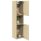 Armario de baño madera ingeniería roble Sonoma 30x30x130 cm