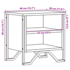 Mesita de noche madera de ingeniería roble Sonoma 40x30x40 cm
