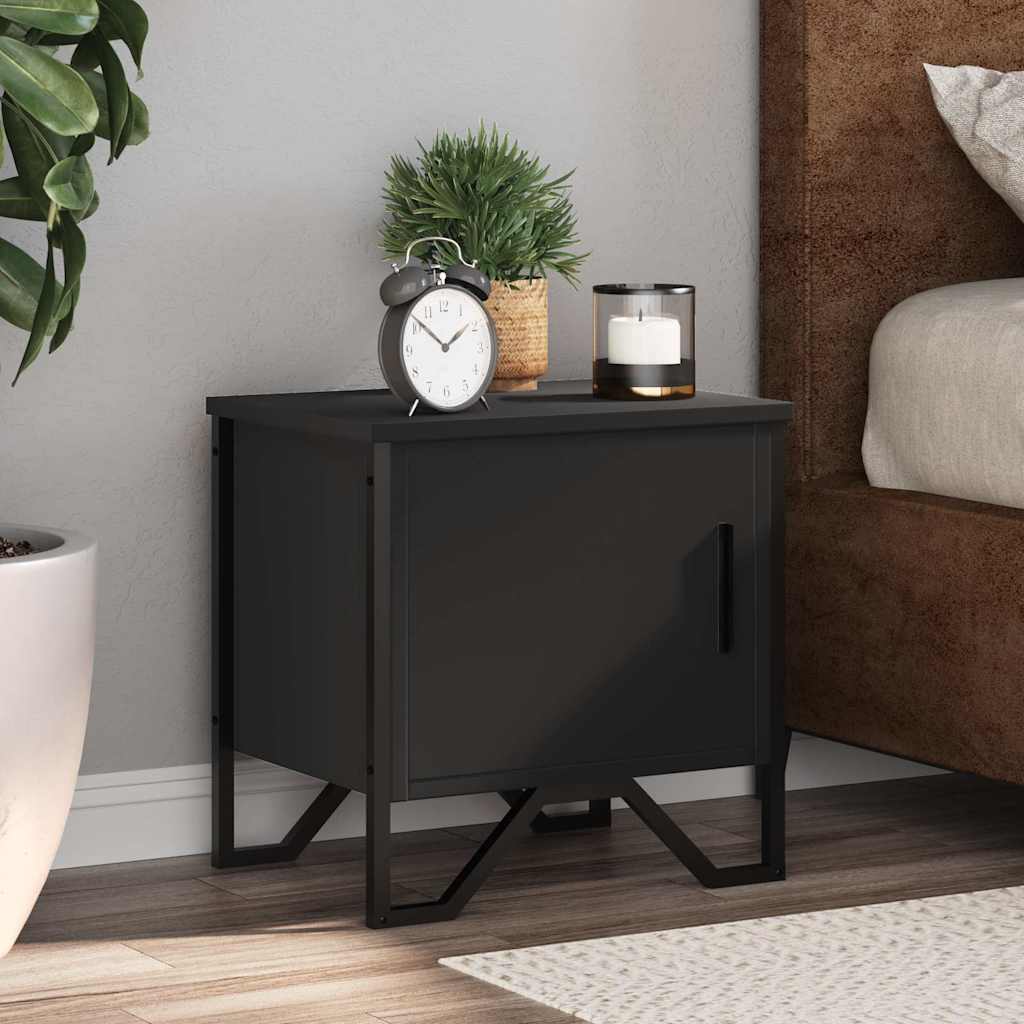 Mesita de noche 2 uds madera ingeniería gris Sonoma 40x35x50 cm