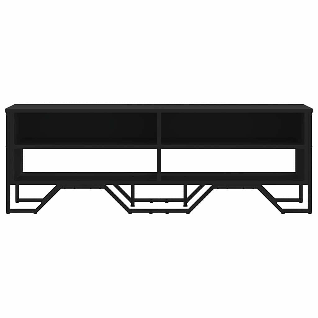 Mueble de TV madera de ingeniería negro 122x34x41 cm