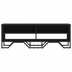 Mueble de TV madera de ingeniería negro 122x34x41 cm