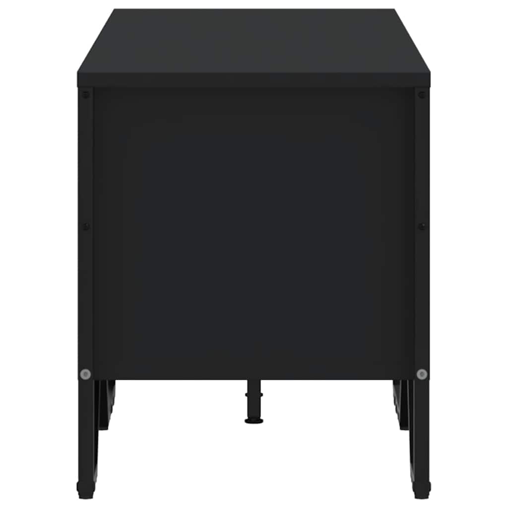 Mueble de TV madera de ingeniería negro 122x34x41 cm