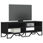 Engineered wood black TV stand 122x34x41 cm