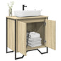 Armario lavabo baño madera ingeniería roble Sonoma 60x33x60 cm