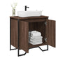 Armario lavabo baño madera ingeniería gris Sonoma 91x35x60 cm