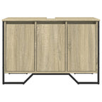 Armario lavabo baño madera ingeniería roble Sonoma 91x35x60 cm