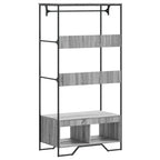 Armario de madera de ingeniería gris Sonoma 90x50x180 cm