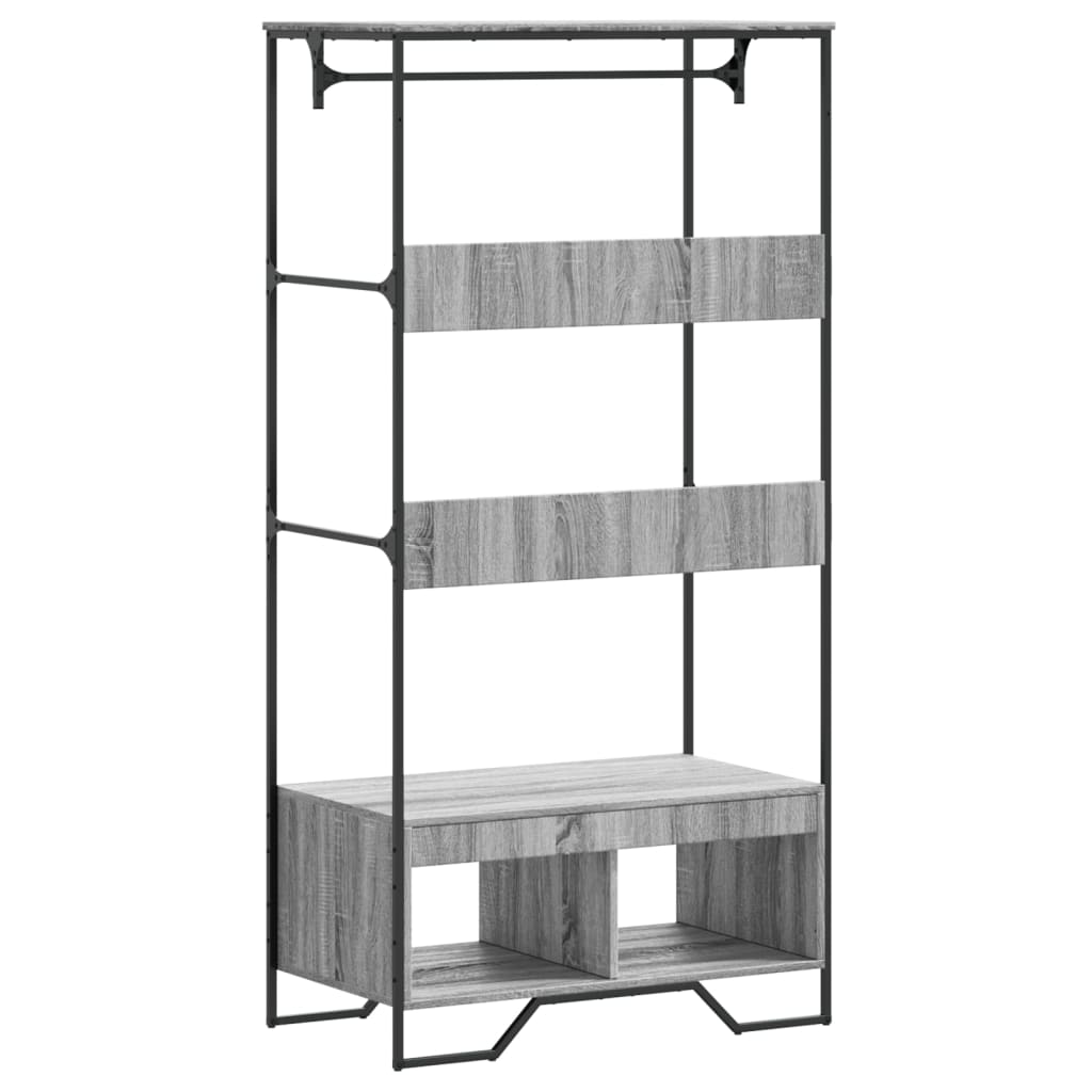 Armario de madera de ingeniería gris Sonoma 90x50x180 cm