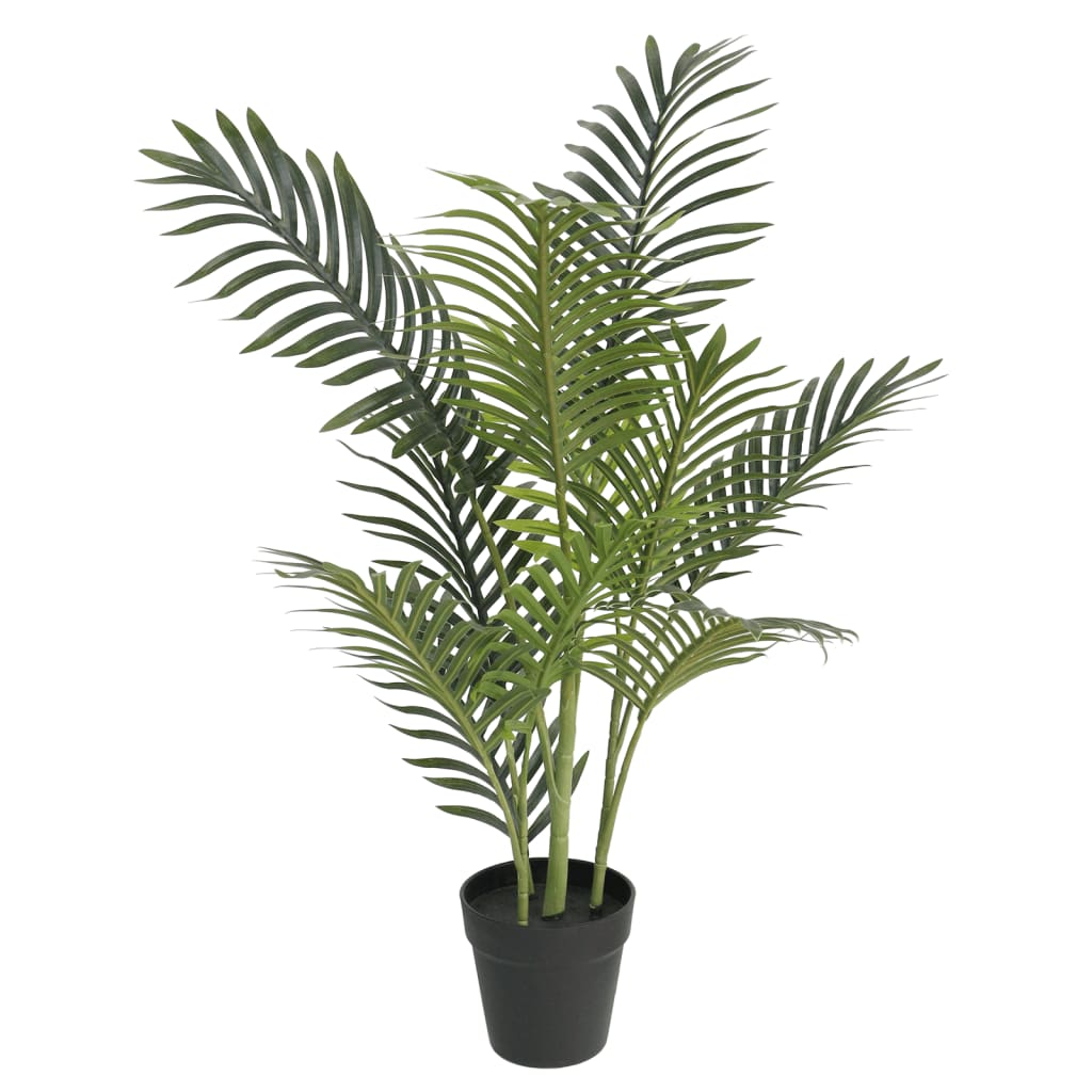 Palmera artificial con 3 troncos PP verde 120 cm