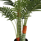Palmera artificial con 3 troncos PP verde 120 cm