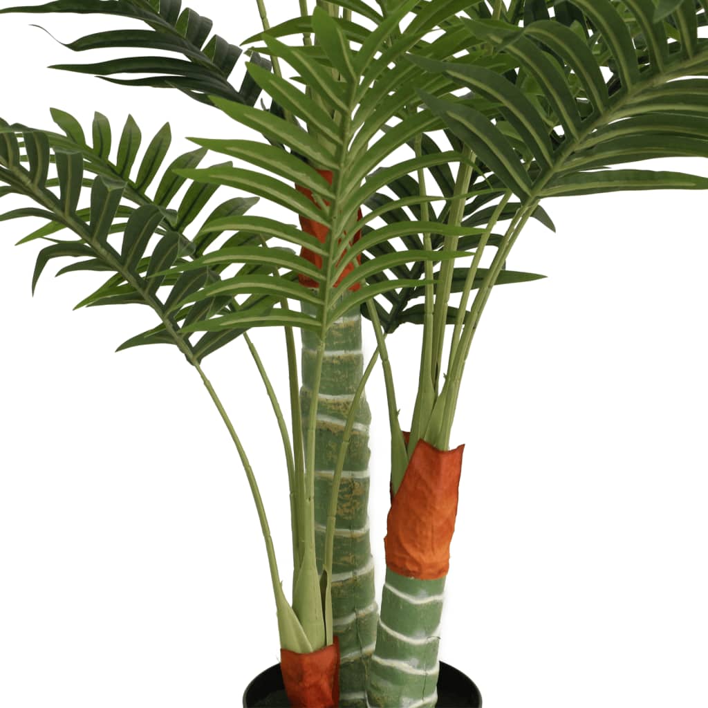 Palmera artificial con 3 troncos PP verde 120 cm