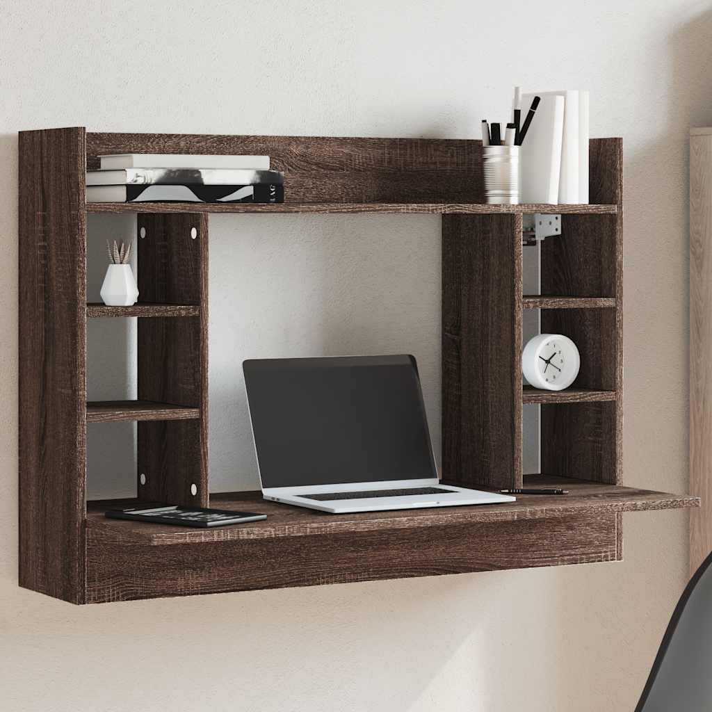 Engineered Wood Wall-Mounted Desk White 105x48x75 cm