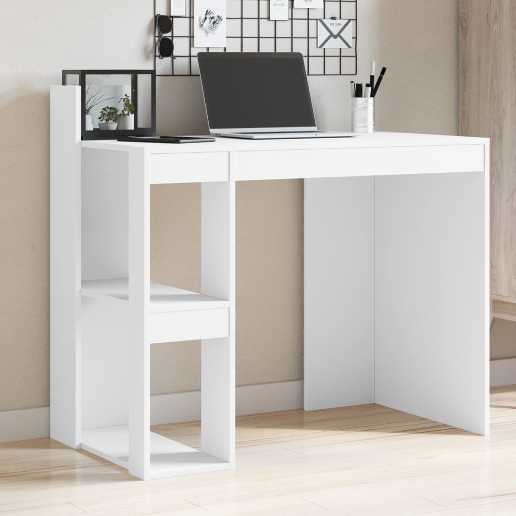 Black engineered wood desk 103.5x56.5x94 cm