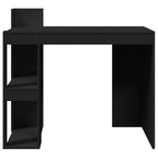 Escritorio de madera de ingeniería negro 103,5x56,5x94 cm