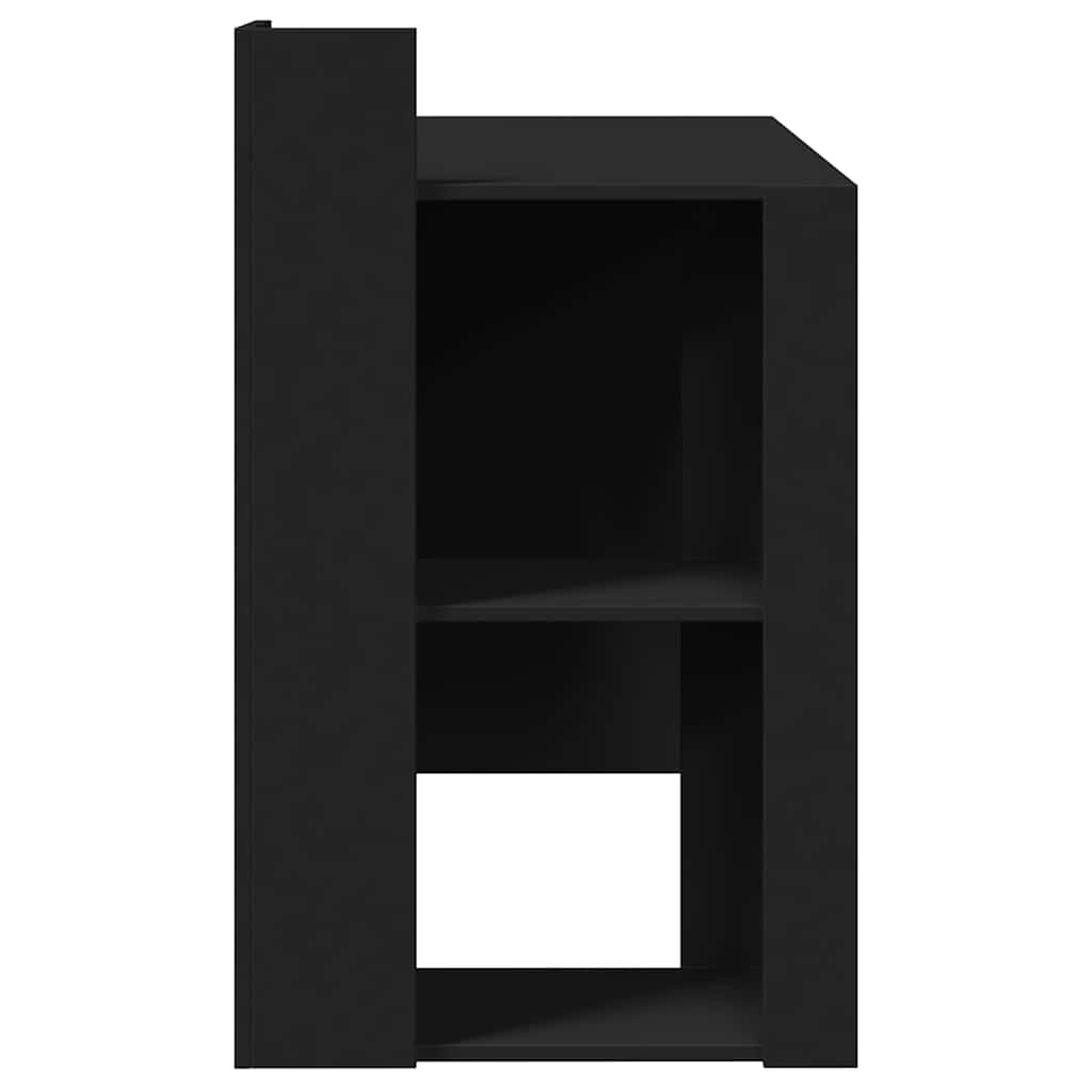 Escritorio de madera de ingeniería negro 103,5x56,5x94 cm