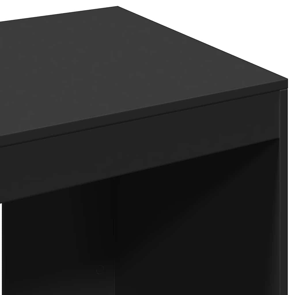 Escritorio de madera de ingeniería negro 103,5x56,5x94 cm