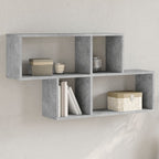 Estante de pared 2 uds madera ingeniería gris Sonoma 38x12x38cm