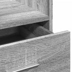 Atril con ruedas y cajón madera gris Sonoma 55x55x107 cm
