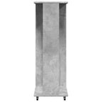 Armario con ruedas madera ingeniería gris hormigón 102x38x110cm
