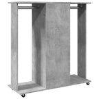 Armario con ruedas madera ingeniería gris hormigón 102x38x110cm