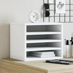 Organizador de escritorio madera ingeniería gris 42x21,5x42 cm